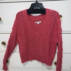 pink american eagle sweater